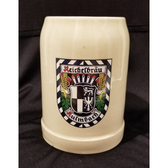 Reichelbrau Kulmbach German 0.5l Stoneware Mug Stein 5-1/4" tall x 4" diameter - Picture 1 of 8